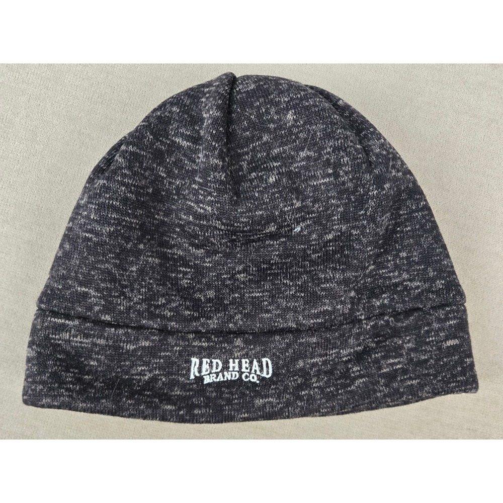 Red Head Brand Co Mens XL Black Grey Marled Fleece Lined Beanie Hat M80GL027
